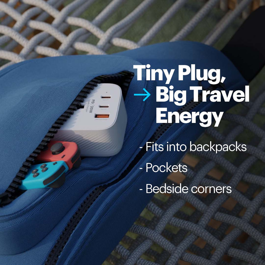 ChargePlug Mini Universal Multi Plug with 20W Gan Charger