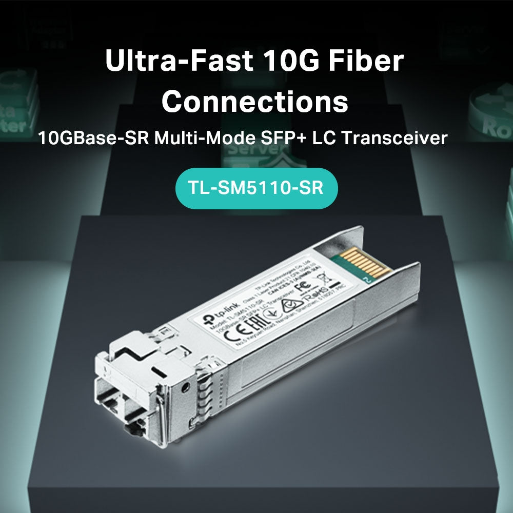 TP-Link Omada TL-SM5110-SR 10GBASE-SR Multi-Mode SFP+ LC Transceiver