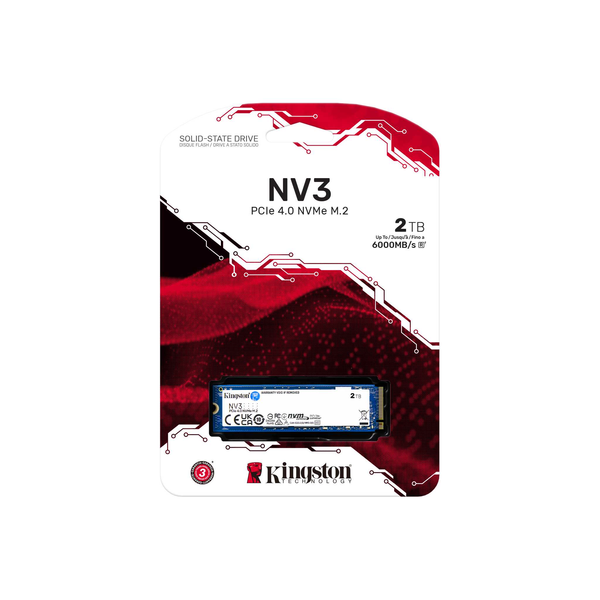 Kingston NV3 2TB M.2 NVMe PCIe Gen 4.0 Internal SSD
