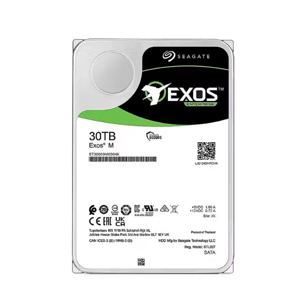 Seagate Exos M MOZAIC 3+ 30TB Enterprise NAS 3.5" SATA Internal Hard Drive 7200RPM, Helium-Sealed, 512MB Cache