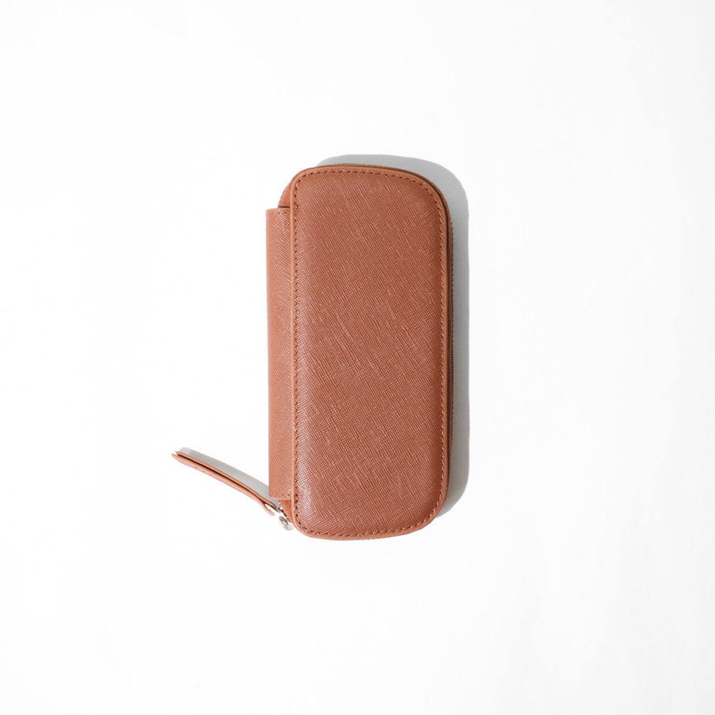 Endless Companion Leather Adjustable Pen Pouch - 3 Pens - Brown
