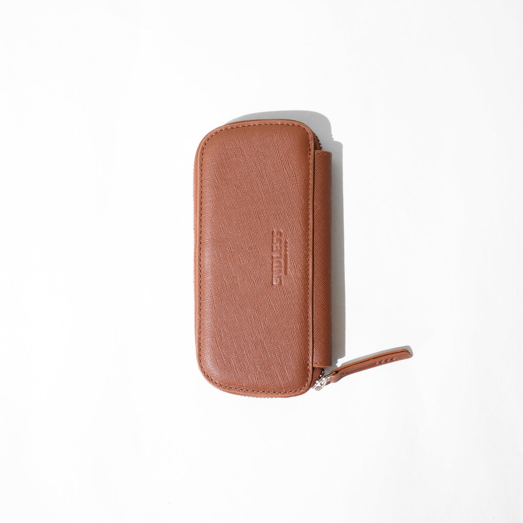 Endless Companion Leather Adjustable Pen Pouch - 3 Pens - Brown