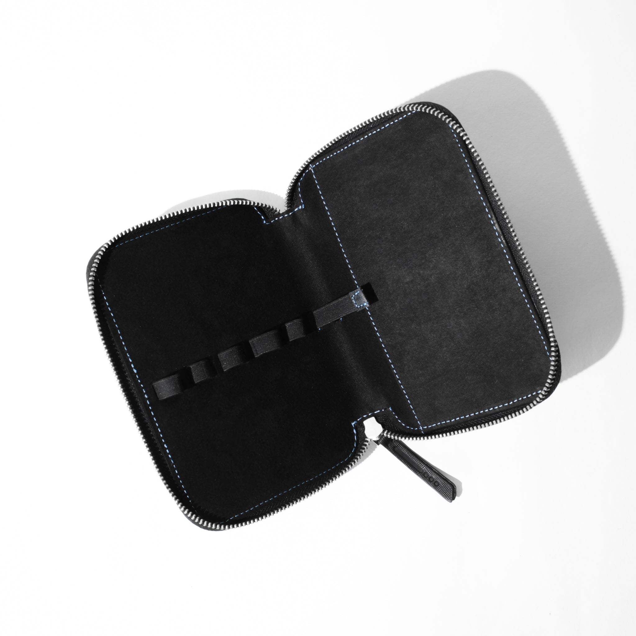 Endless Companion Leather Adjustable Pen Pouch - 5 Pens - Black