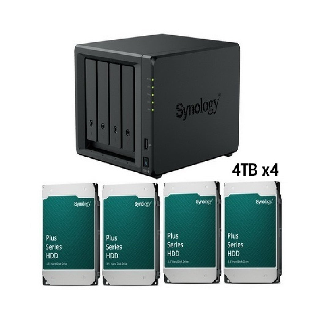 Synology DS925+ NAS with 4x 4TB HAT3300 Drives 16TB RAID 5 Bundle Remote Installation & Support