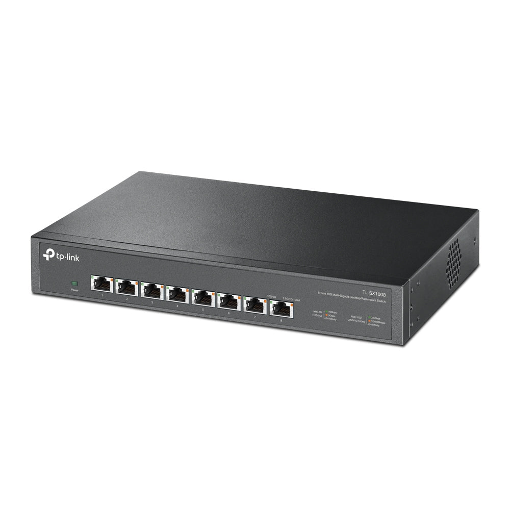 TP-Link TL-SX1008 8 Port 10G Multi-Gigabit Unmanaged Desktop/Rackmount Ethernet Switch