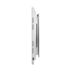 A slim white electronic device shown from the side against a plain white background, with visible ports and a vertical slot on its surface.