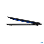 Black laptop on a white background