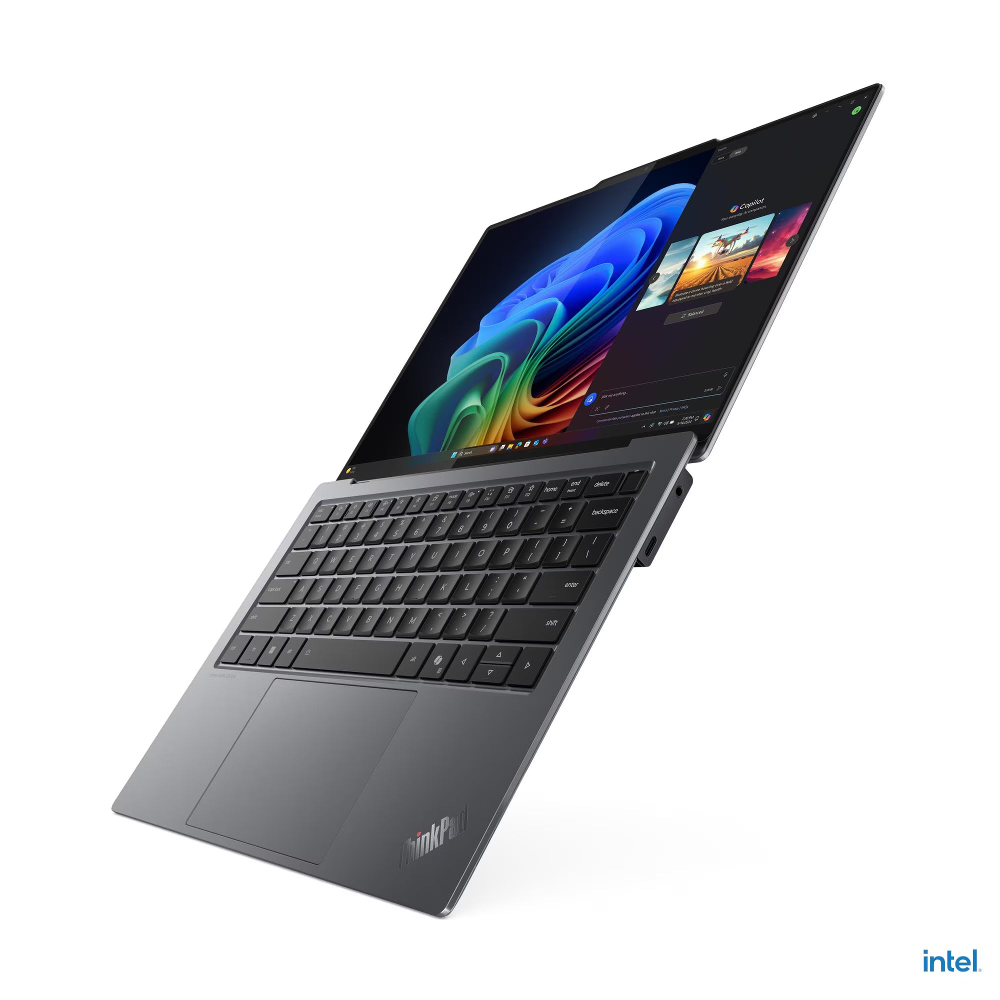 Two Lenovo ThinkPad laptops on a white background