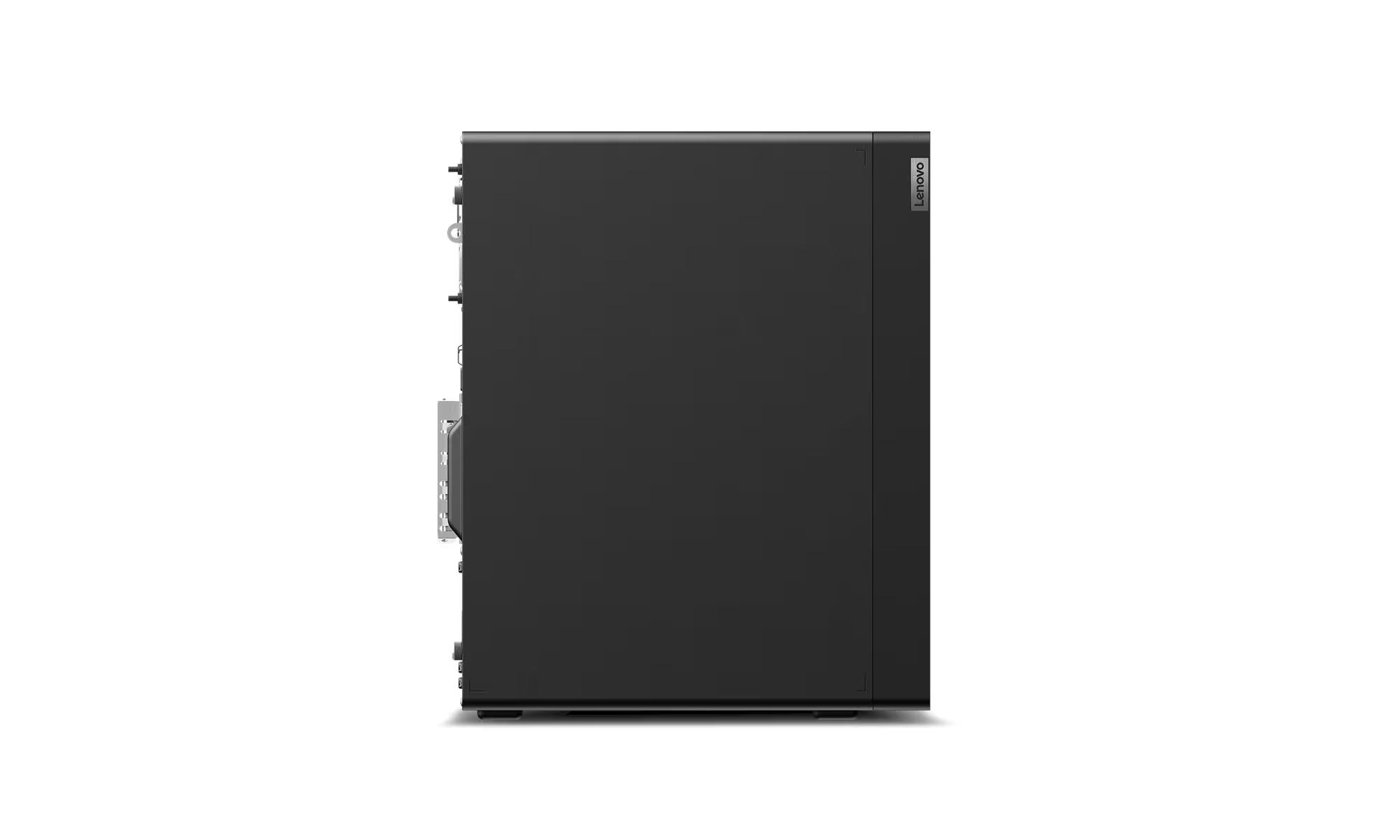 Black electronic device on a white background