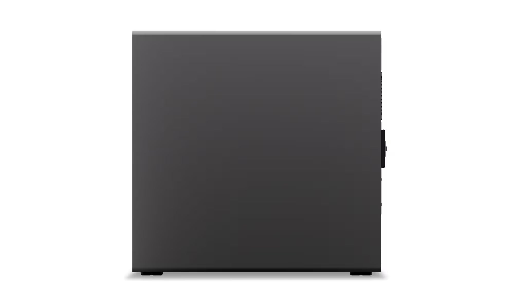 Black computer case on a white background