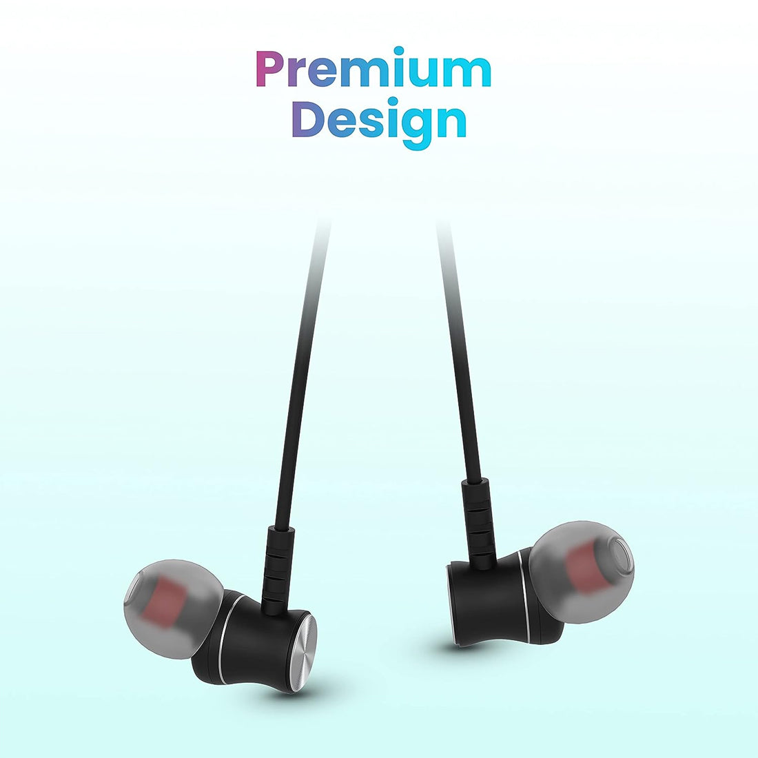 Toreto TOR-300 Beta Lite Wireless Bluetooth 5.0 Neckband Headset with ENC Noise Cancelling Mic Upto 20Hrs Playtime - Black