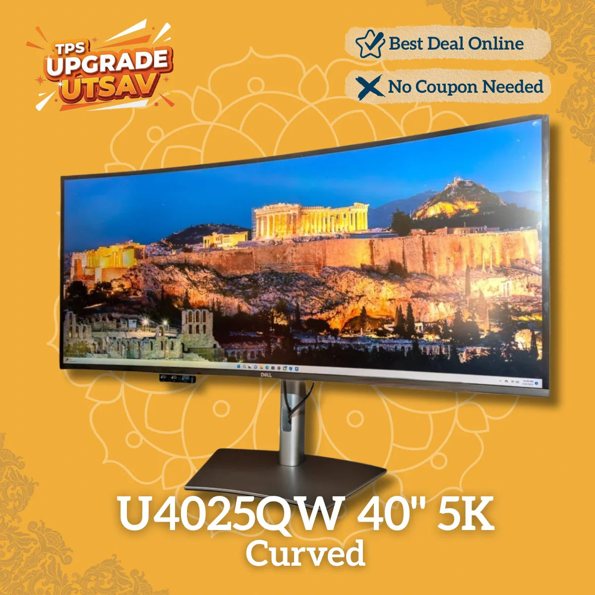 Dell U4025QW UltraSharp 40-inch 5K WUHD Curved Display Thunderbolt Hub Monitor