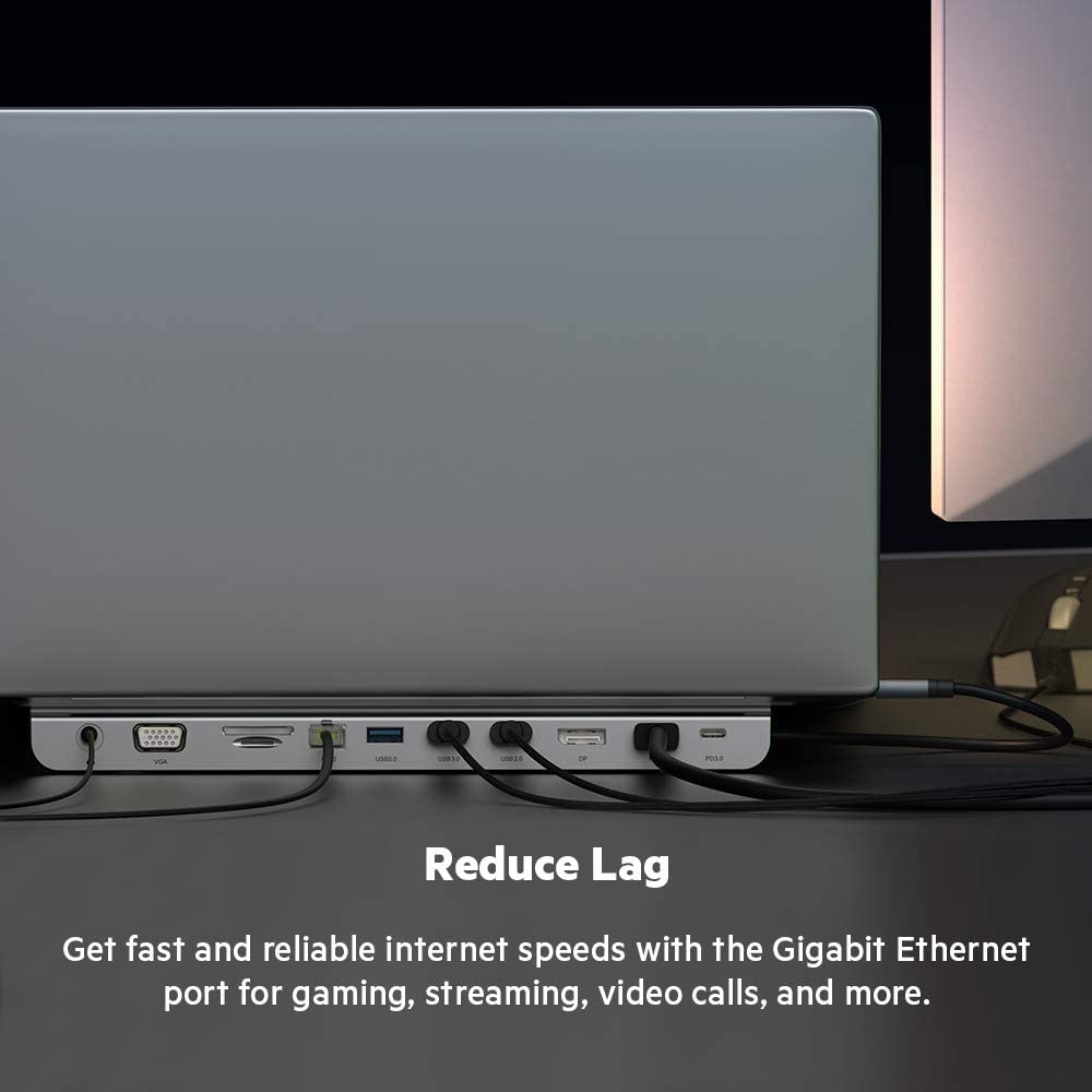 Belkin USB C Hub, 11-in-1 MultiPort Adapter Dock