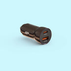 Gray plastic dolly with wheels on a white background