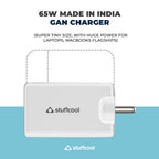 Nova 65W PD Multi Port 2 Type C & 1 USB A GaN Charger