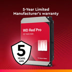 Western Digital WD Red Pro 10TB NAS Internal HDD 7200RPM SATA 6Gb/s 512MB Cache 3.5 Inch WD103KFBX