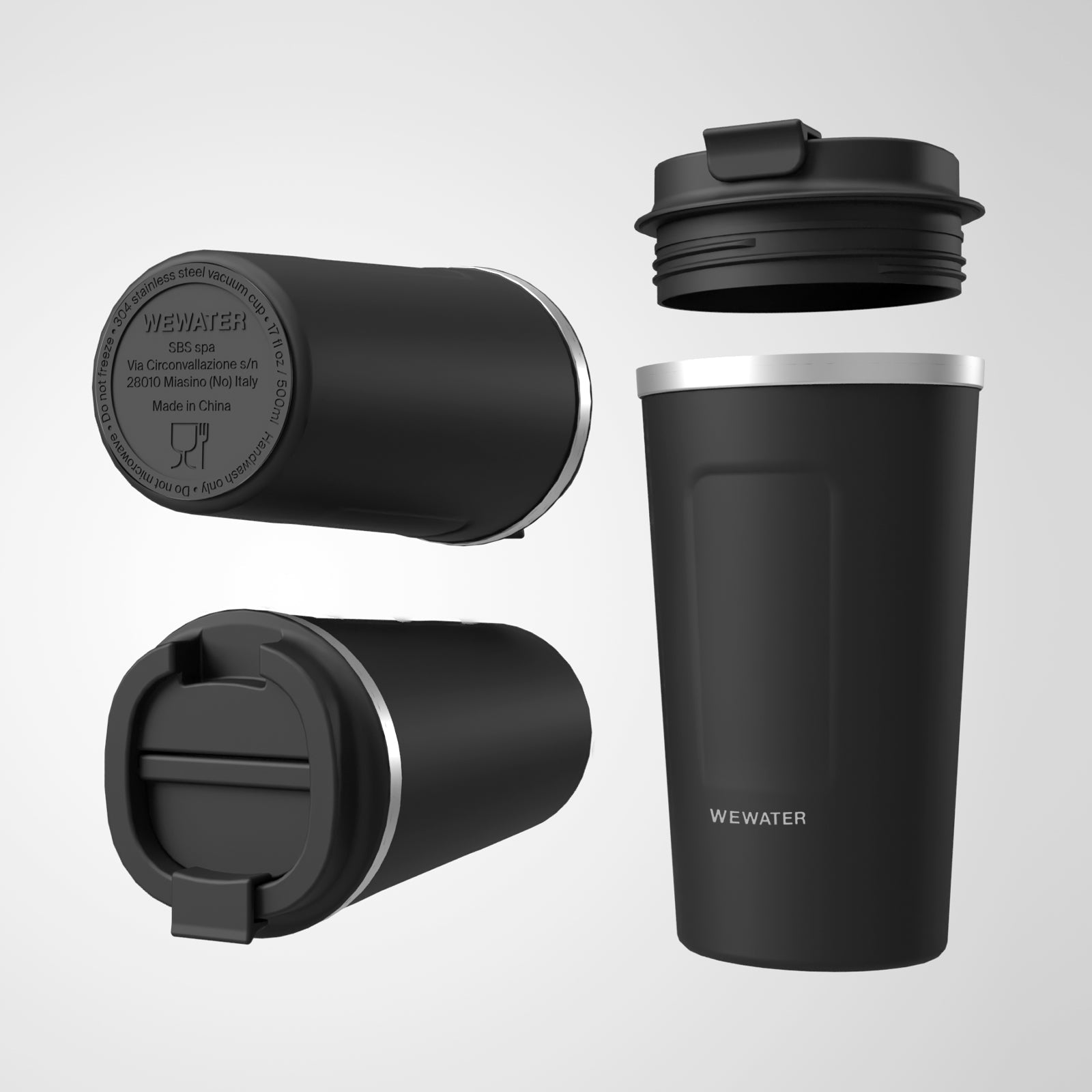 Tumbler da viaggio Midnight Black 500 ml