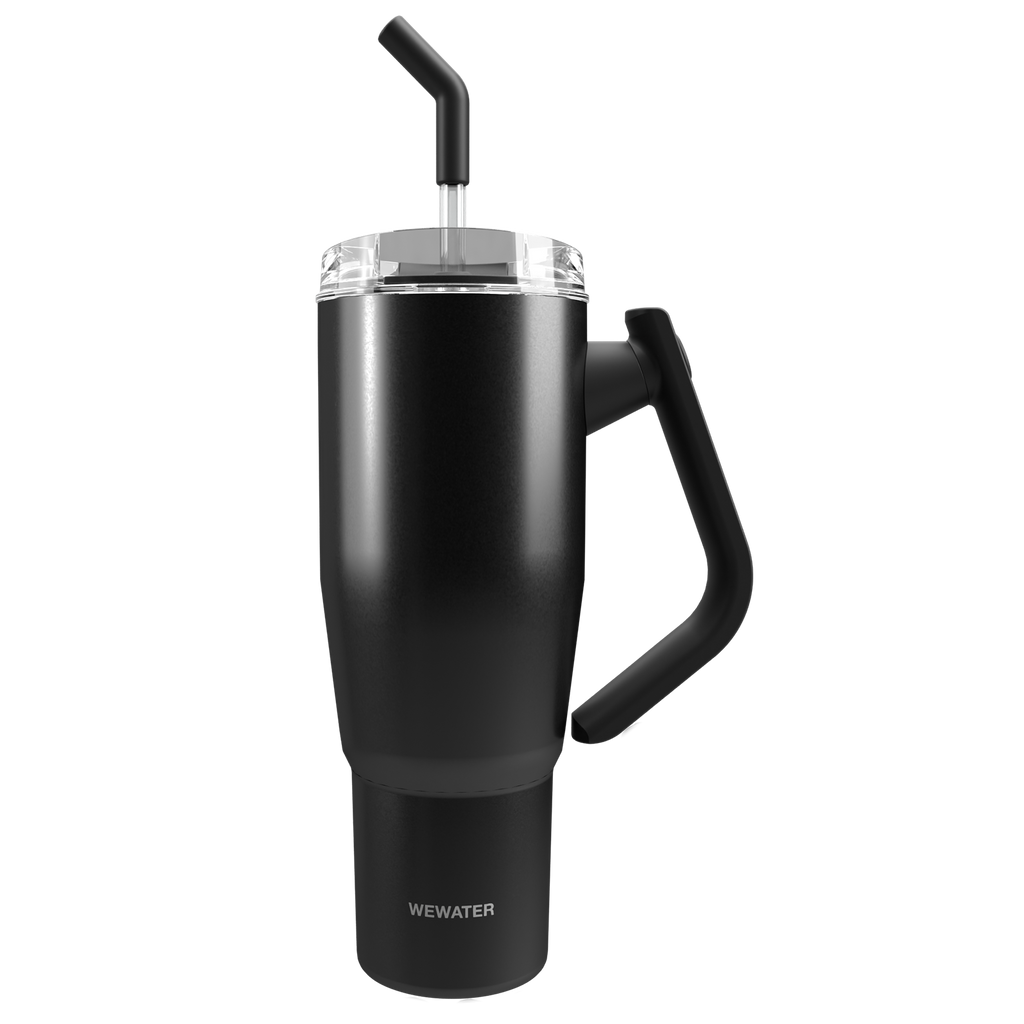 Tumbler da viaggio con cannuccia Big Chill Nero 950 ml