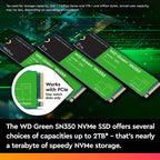 Western Digital Green SN350 1TB M.2 NVMe PCIe 3.0 Internal SSD