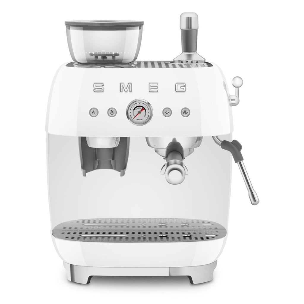 Smeg Cream manual espresso coffee machine with built-in grinder