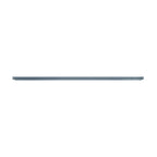 Long horizontal metallic rod on a white background