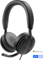 Dell Pro WH5024 Wired Leatherette Headband Active Noise Cancellation Headset with Microphone - Black
