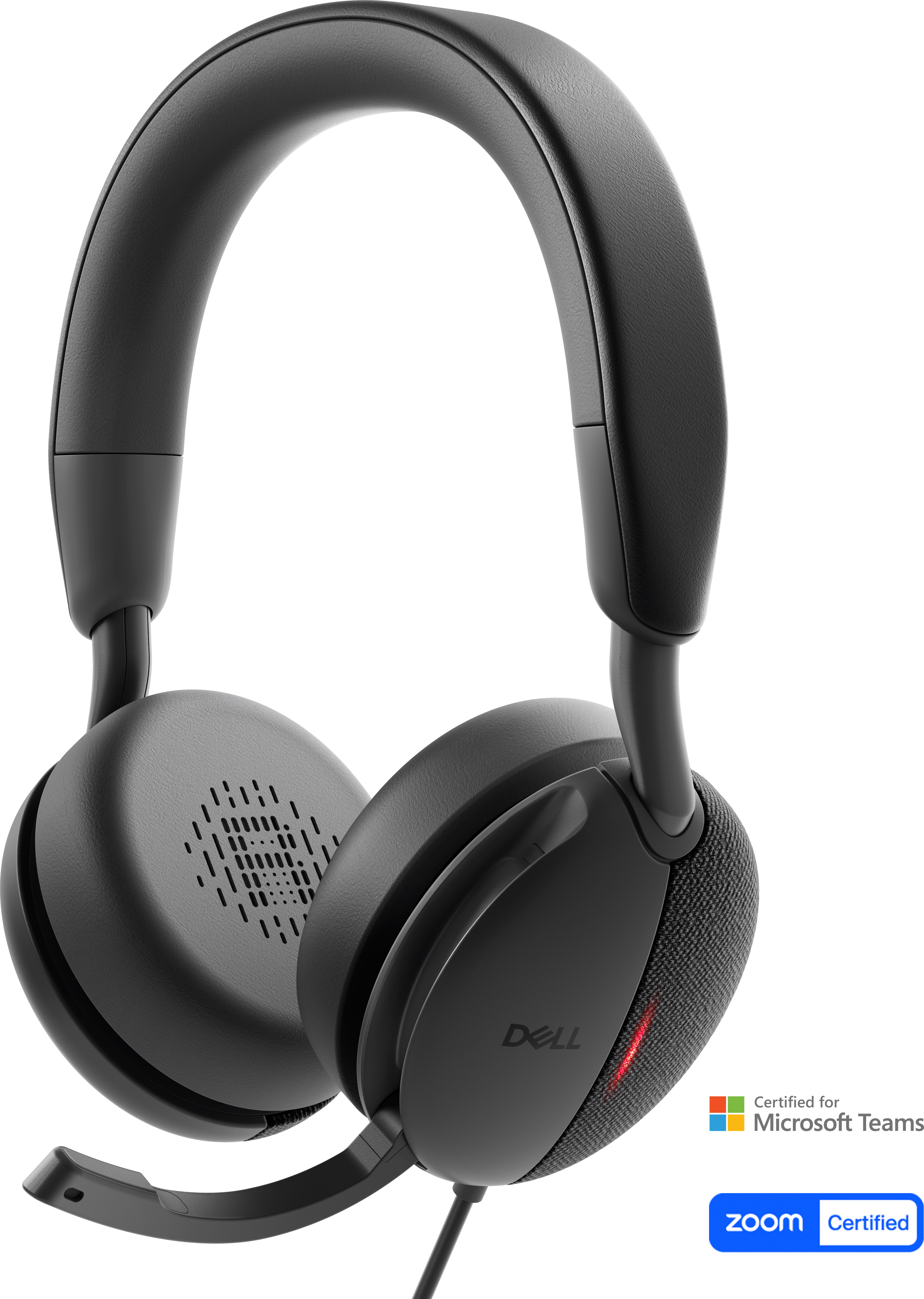Dell Pro WH5024 Wired Leatherette Headband Active Noise Cancellation Headset with Microphone - Black
