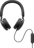 Dell Pro WH5024 Wired Leatherette Headband Active Noise Cancellation Headset with Microphone - Black