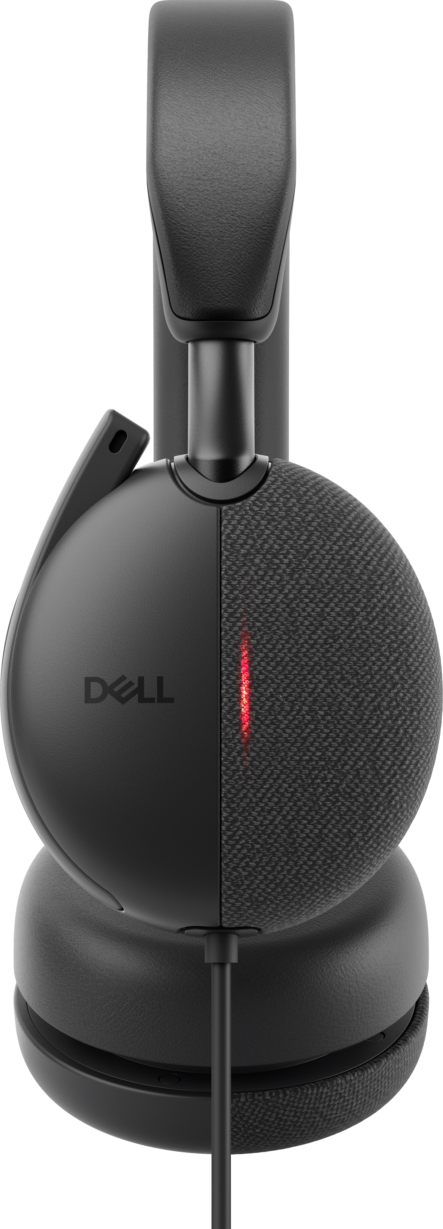 Dell Pro WH5024 Wired Leatherette Headband Active Noise Cancellation Headset with Microphone - Black