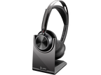 Poly Voyager Focus 2 UC Stereo Hybrid ANC Bluetooth Wireless Headset with Charging Stand
