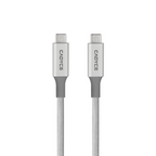 A silver and gray USB-C to USB-C cable with the brand name CADYCE printed vertically on each connector, shown against a plain white background.