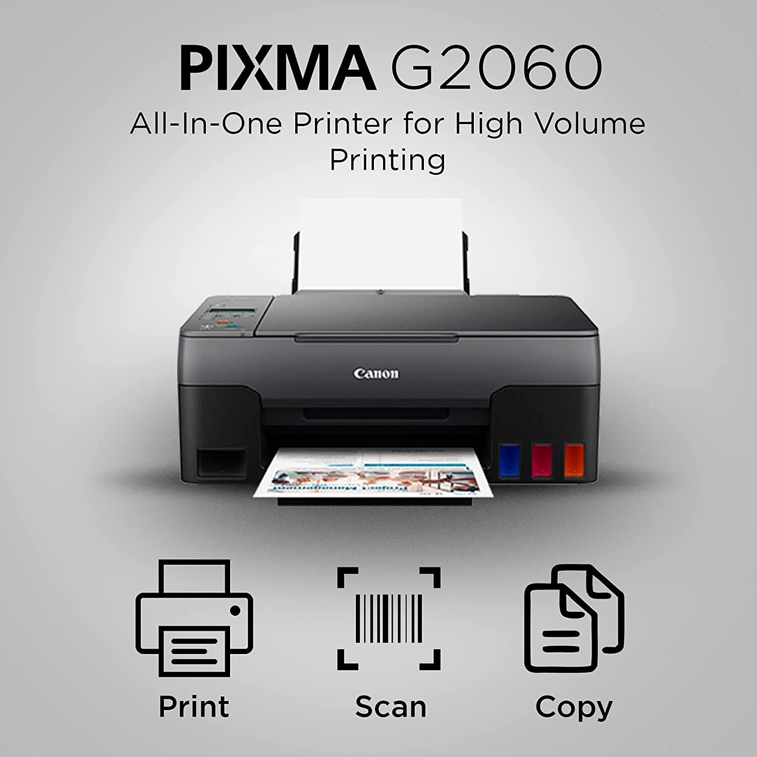 CANON PIXMA G2060 ALL-IN-ONE HIGH SPEED INK TANK COLOUR PRINTER (BLACK)