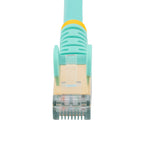 StarTech C6ASPAT10AQ 10ft Cat6a Shielded Ethernet Cable Aqua with 10Gbps PoE capability