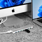 Cadyce CA-C7H USB‑C to USB 3.0 7‑Port Hub – side profile (c7h b)