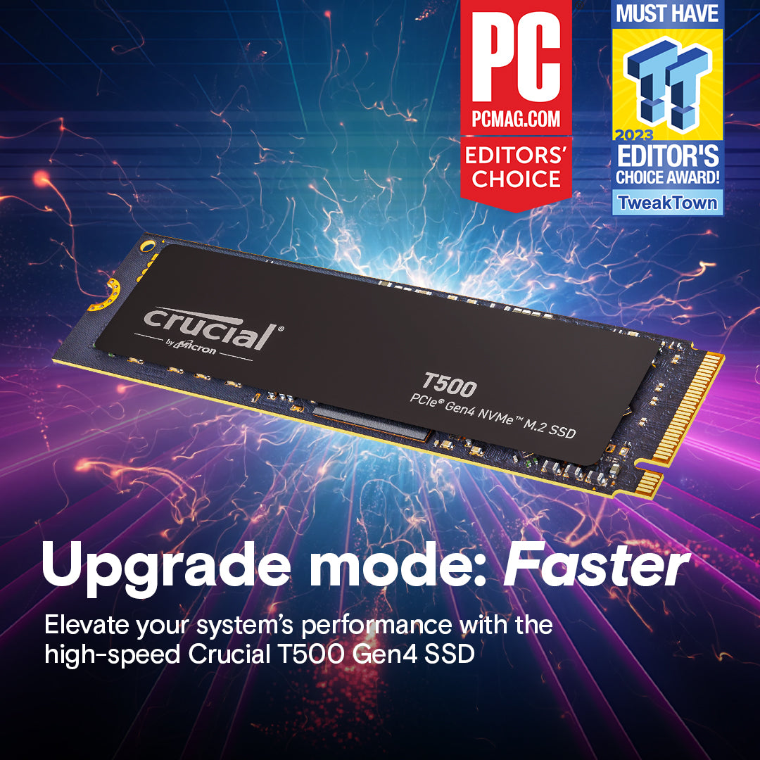 Crucial T500 500GB PCIe 4.0 x4 M.2 Internal SSD