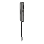 Cadyce CA-CXTDS PLUS USB‑C Enhanced Travel Docking Station front view with ports and branding