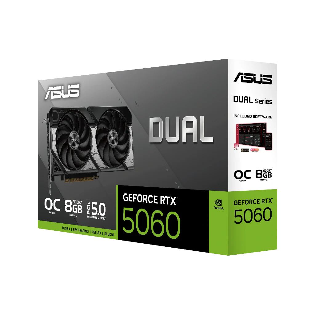 ASUS Dual GeForce RTX 5060 8GB OC GDDR7 Edition Graphics Card