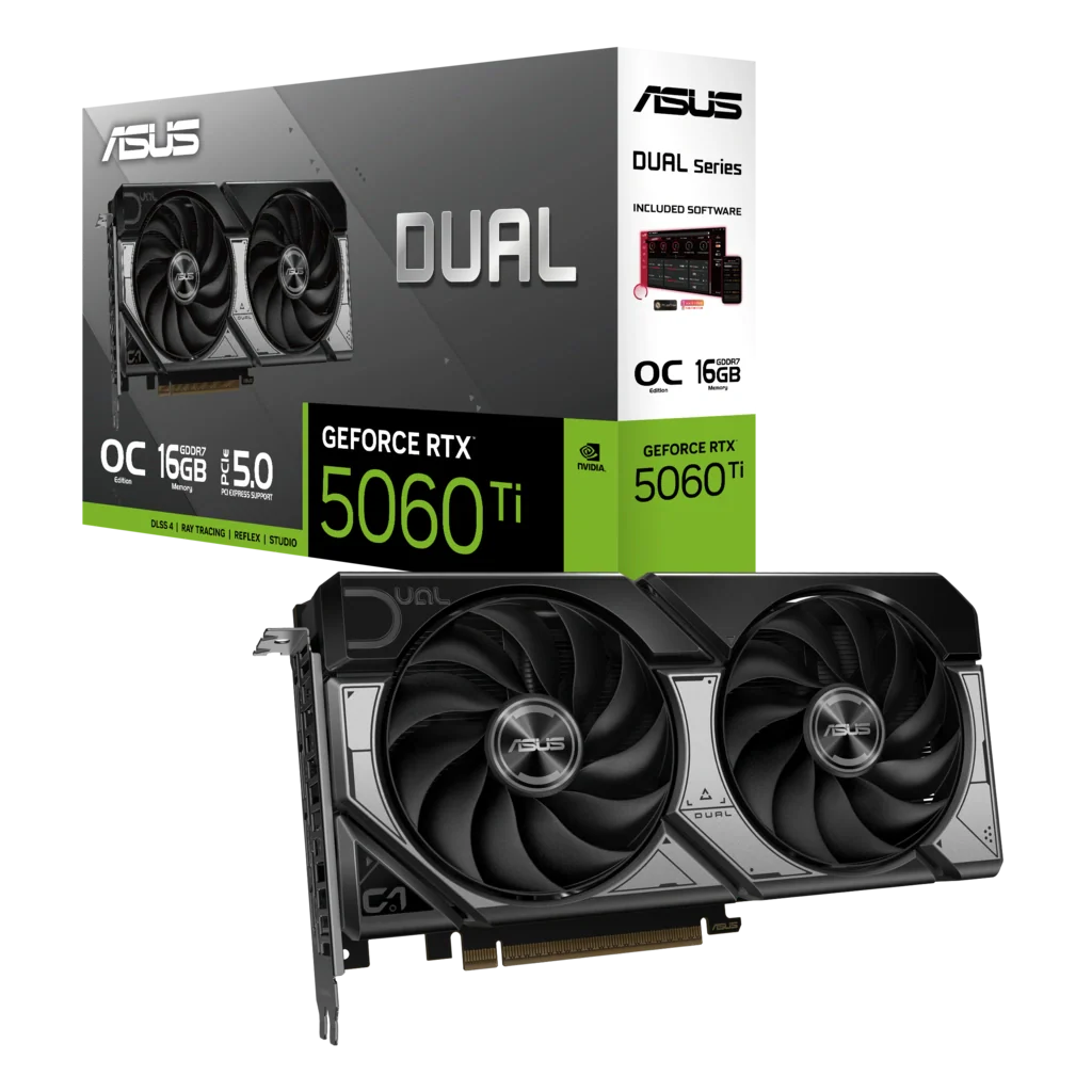 ASUS Dual GeForce RTX 5060 Ti 16GB GDDR7 OC Edition Graphics Card
