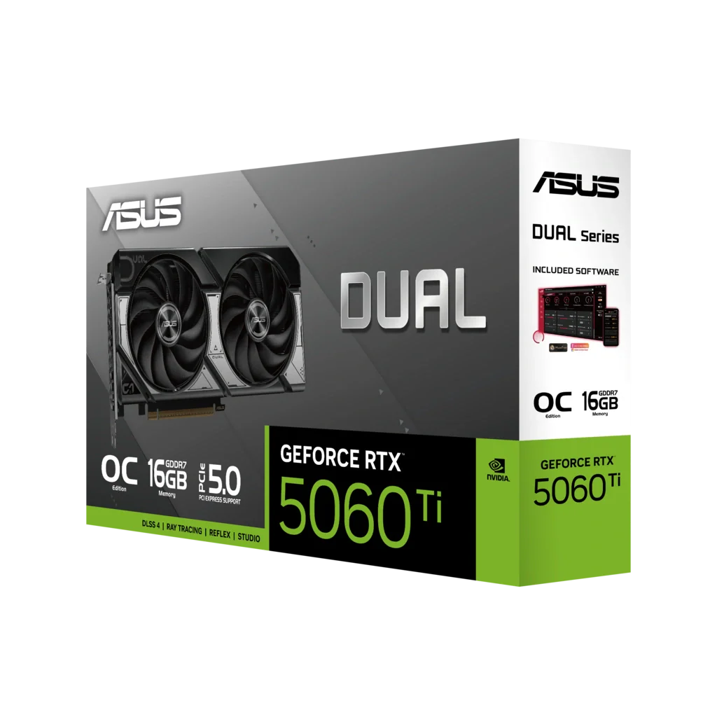 ASUS Dual GeForce RTX 5060 Ti 16GB GDDR7 OC Edition Graphics Card
