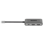 CADYCE USB‑C to Dual DisplayPort Converter (CA‑DUDP8K) shown front view with sleek black housing