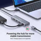 UGREEN 5-in-1 USB-C Hub 4 USB-A Ports 100W PD Charging 5Gbps Data Transfer MacBook iPad Pro Laptop Chromebook 15920