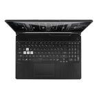 Black laptop on a white background