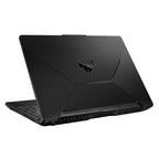 Black gaming laptop on a white background