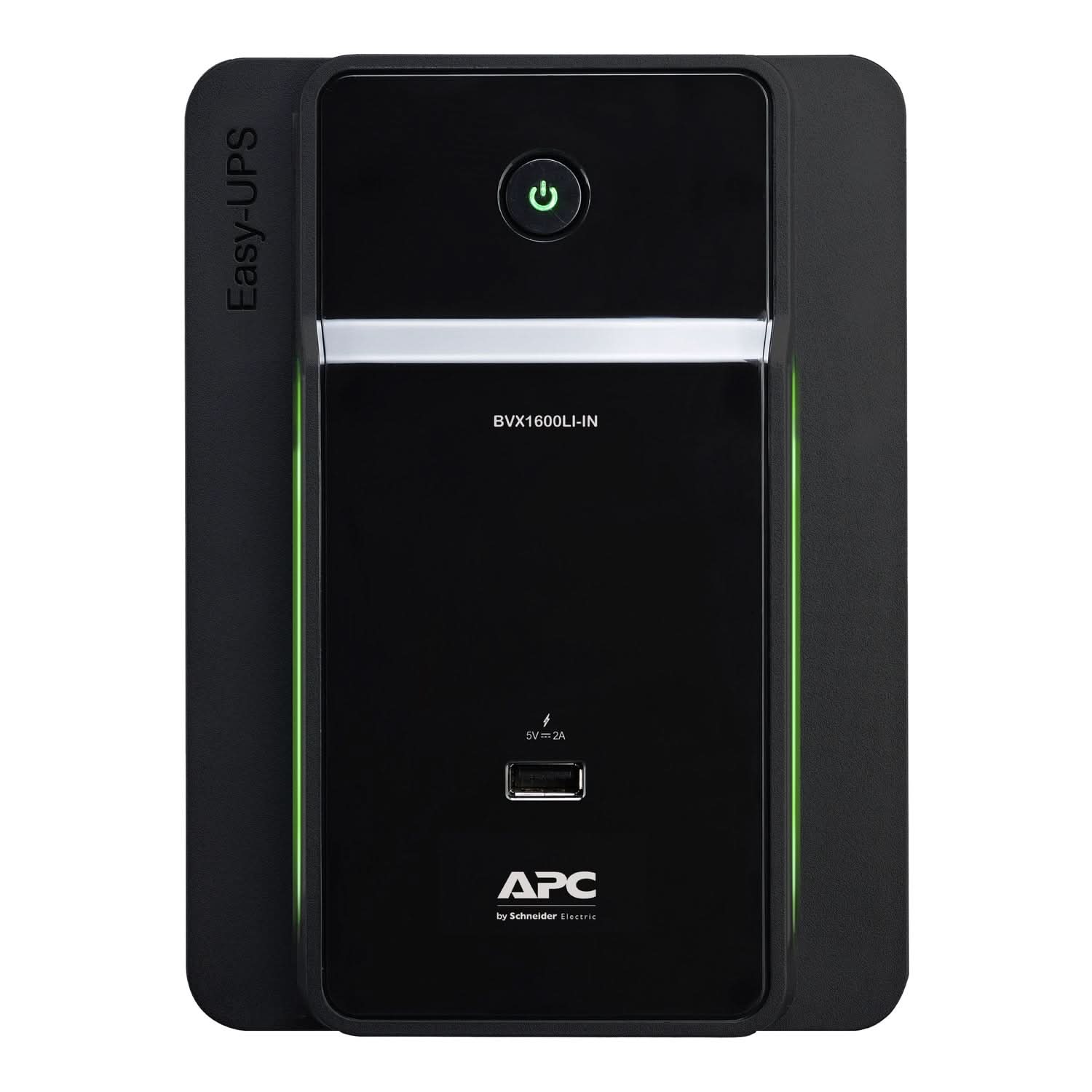 APC Easy UPS BVX1600LI-IN 1600VA/900W | 230V | 5 India 3-pin 6A Outlets | Visual LED and Audible Alarms | User Replacable Battery | 2 years Warranty on UPS & 1 year Warranty on Battery | an Ideal Power Backup & Protection for Home Office
