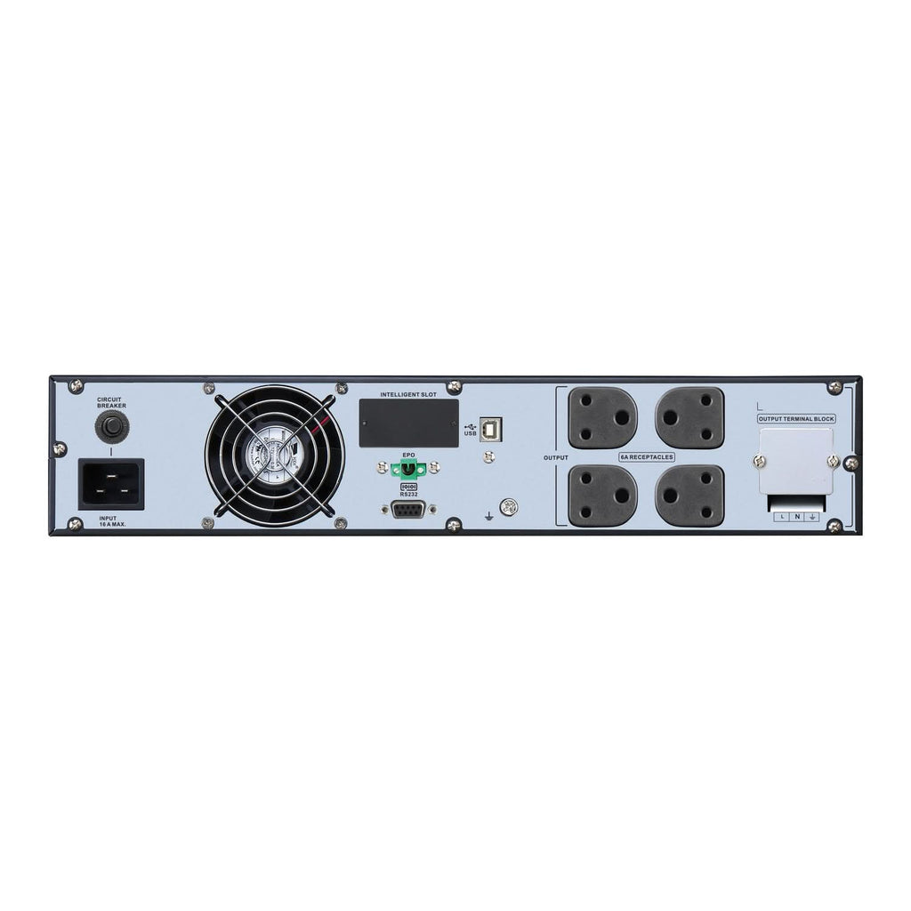 APC Easy UPS On-Line SRVL2KRI-IN - 2000VA/1800W |230V | 4 India 3-pin 6A + 1 Hard wire (1P+N+E) Outlets | Lithium-ion | Rack/Tower 2U | Intelligent Card Slot | Visual LCD and Audible Alarms | W/O rail kit | 3 years Warranty