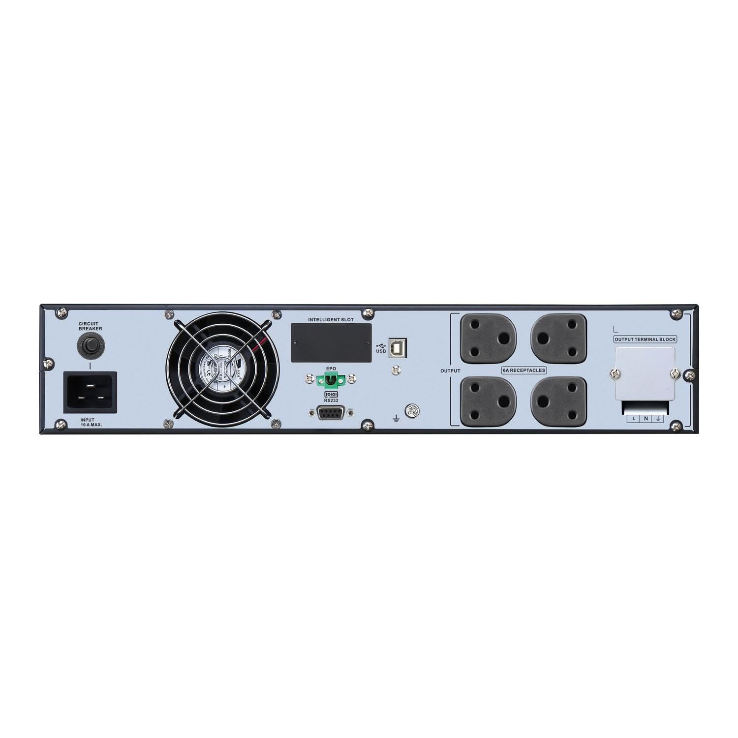 APC Easy UPS On-Line SRVL2KRI-IN - 2000VA/1800W |230V | 4 India 3-pin 6A + 1 Hard wire (1P+N+E) Outlets | Lithium-ion | Rack/Tower 2U | Intelligent Card Slot | Visual LCD and Audible Alarms | W/O rail kit | 3 years Warranty