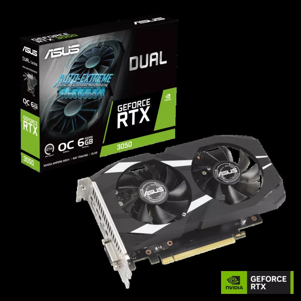 ASUS Dual GeForce RTX 3050 DUAL OC Edition 6GB GDDR6 Graphics Card
