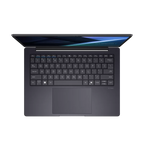 Black laptop on a white background