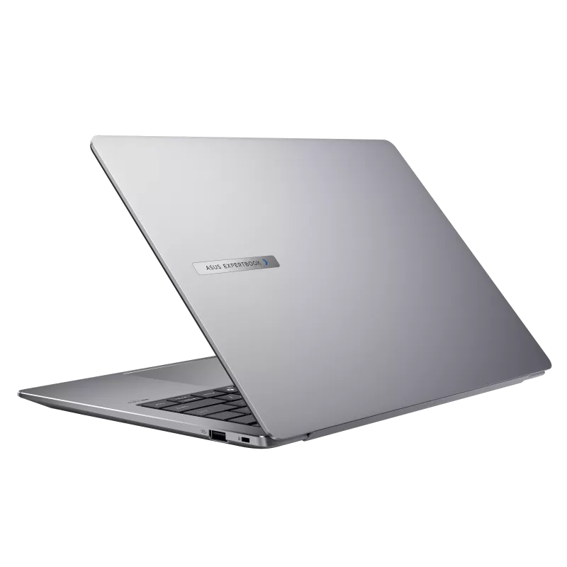 Silver laptop on a white background