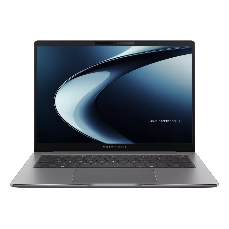 Laptop with ASUS ExpertBook branding on a white background